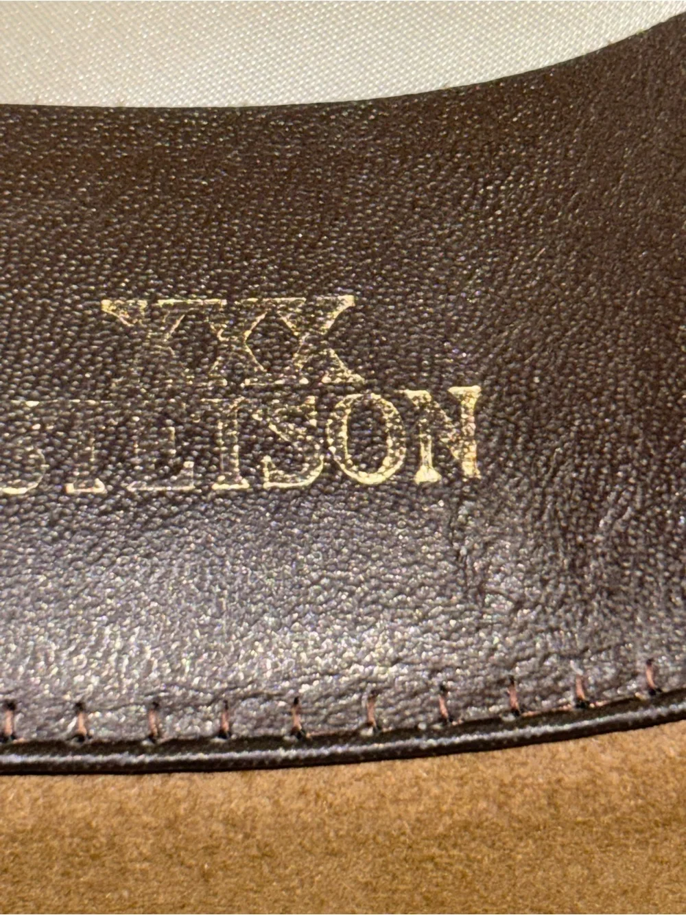 Stetson  XXX Cowboy Hat Size 7.5 USA Made Brown Leather